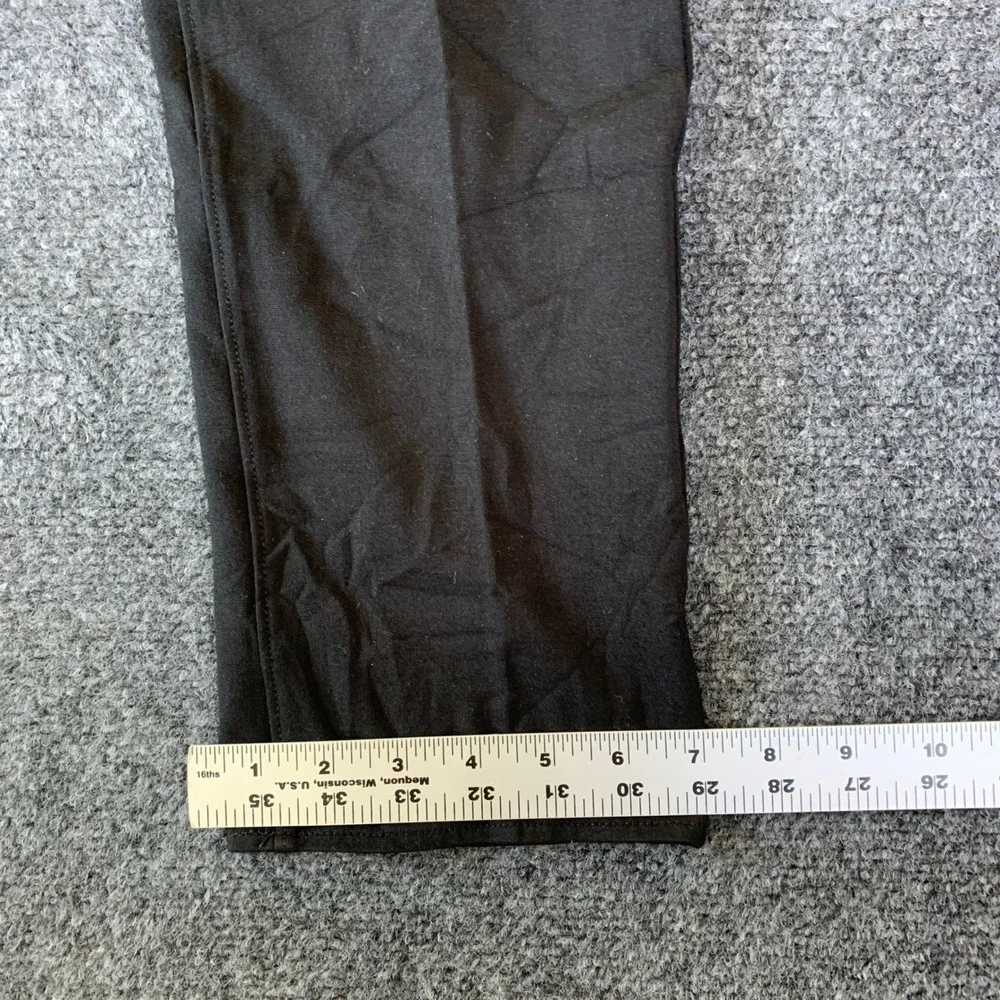 Calvin Klein Jeans Skinny Pants Mens 33 Black Faux Leather Pocket Detail